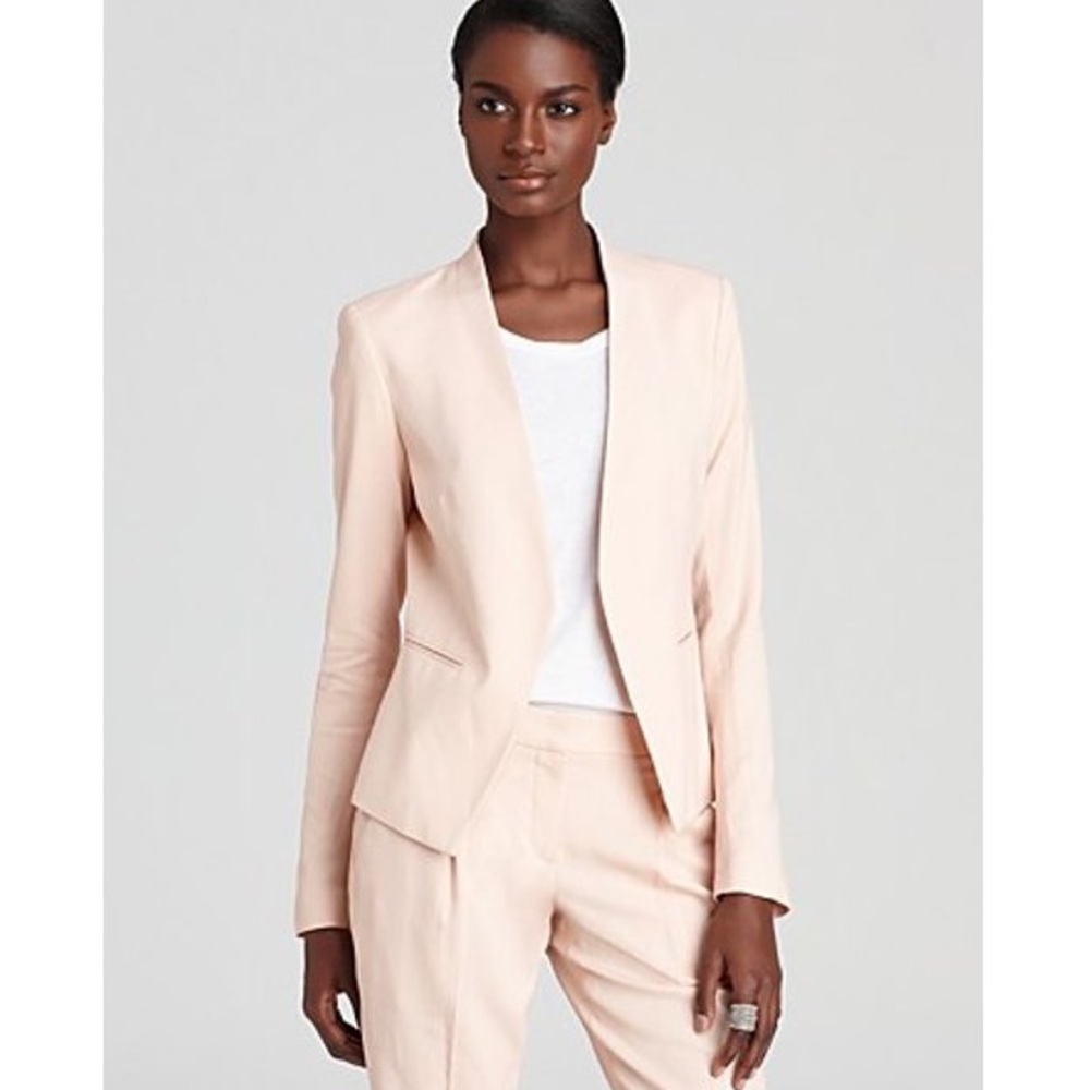 Light pink Theory Suit (Lanai Malaya blazer/pants)